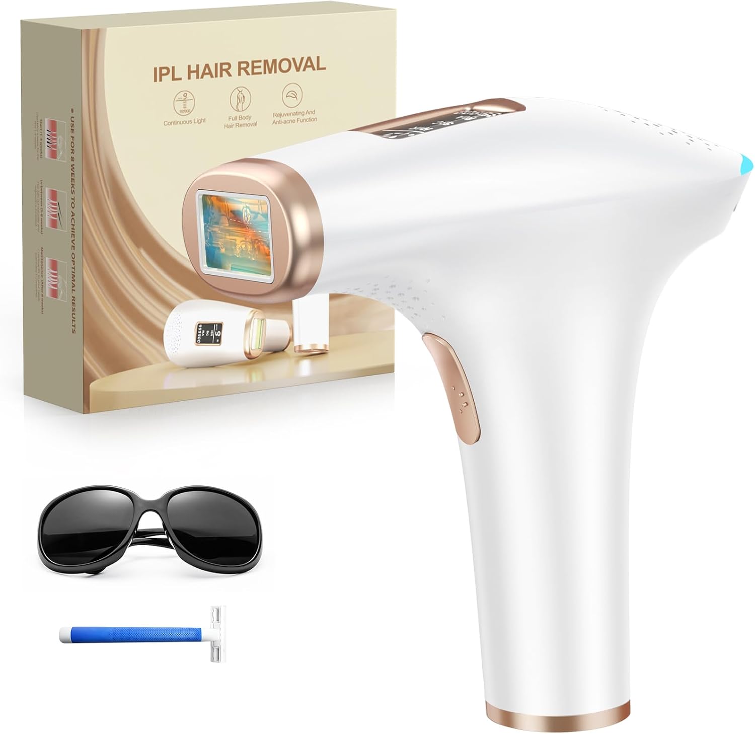 Haarlosy IPL Epilatore Luce Pulsata 3 IN 1 con 9 Livelli e 999.900 Flash