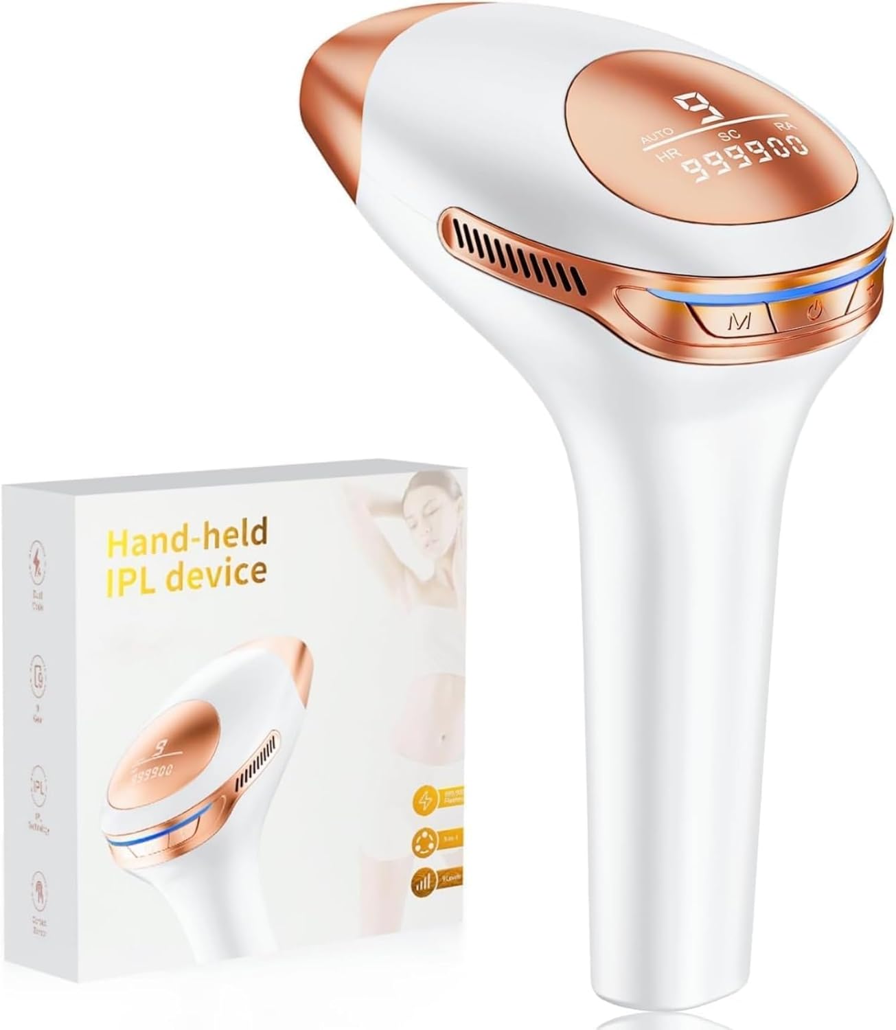 Epilatore Luce Pulsata 21J con 9 Livelli di Energia e Modalita Automatica