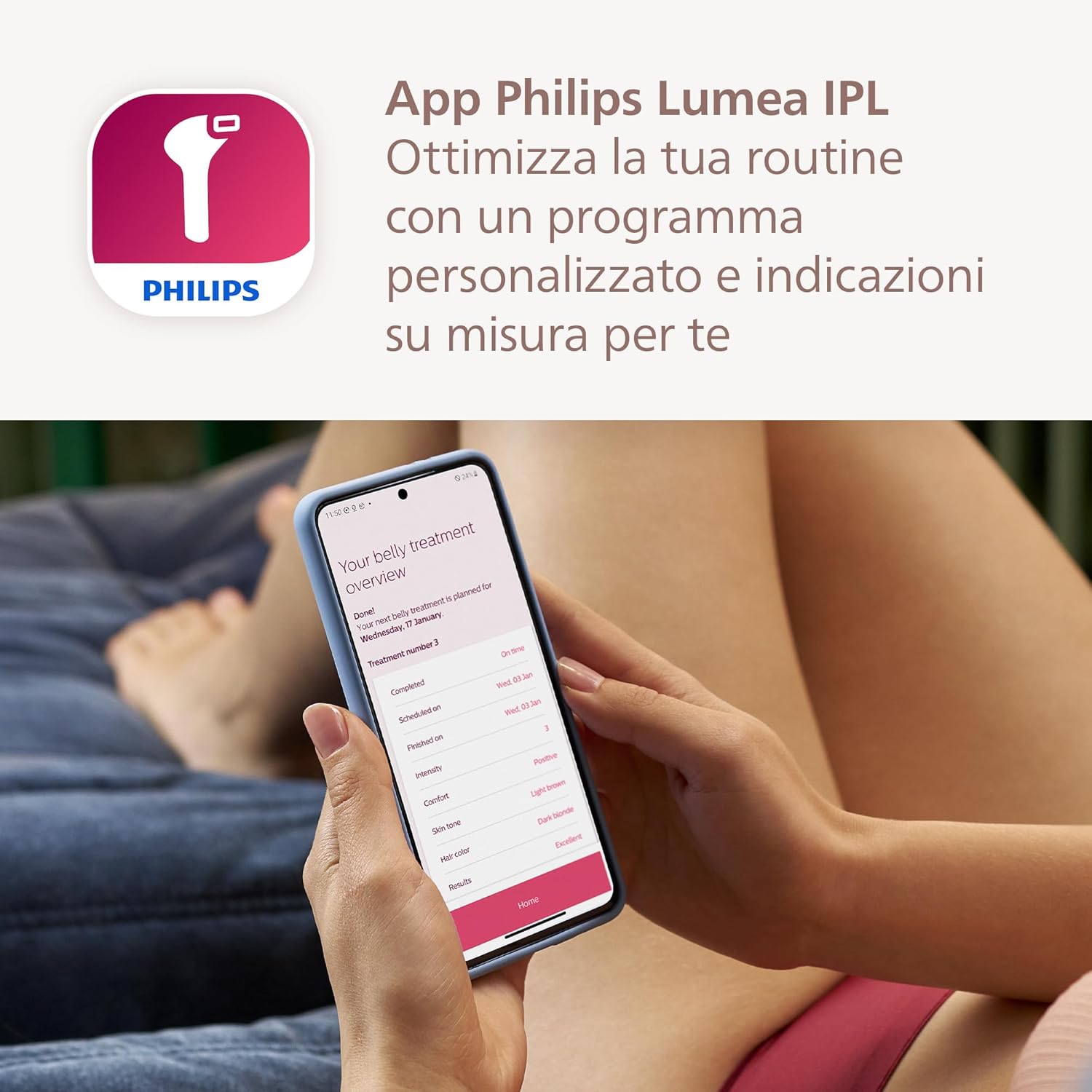 Philips Lumea 7000 Series, dispositivo di epilazione IPL, alternativa ai dispositivi di epilazione laser, con rifinitore a penna Satin Compact, 2 accessori per viso e corpo, modello BRI921/00